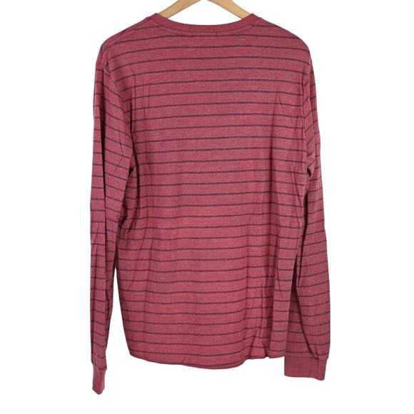 Marine Layer Double Knit Easy Stripe Henley, M/L - Picture 4 of 4